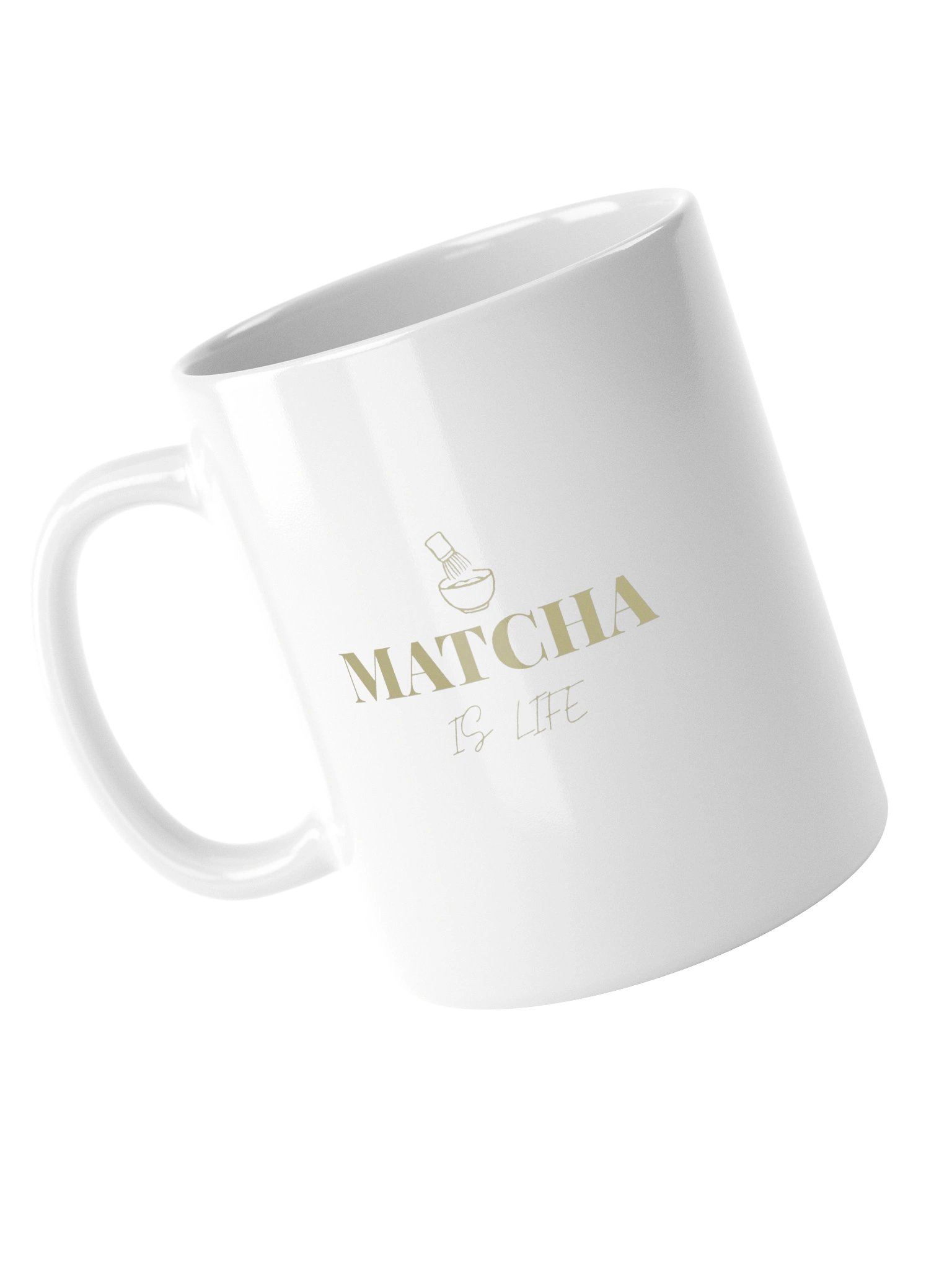 MATCHA IS LIFE Aesthetic Ceramic Mug - Minimalist Green Tea Cup product image (5)