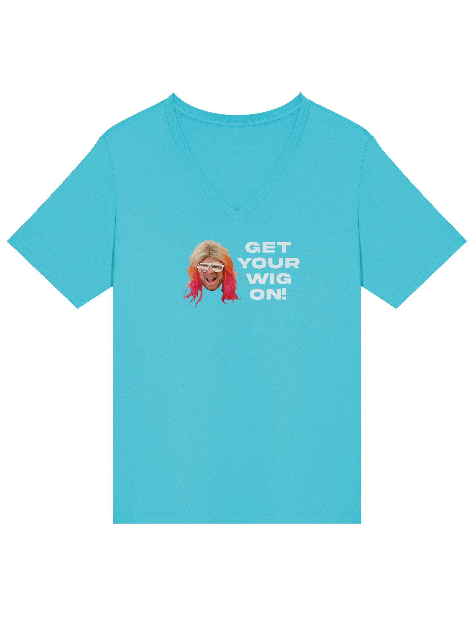 Get Your Wig On! Women's Ketchup Wig V-Neck product image (3)