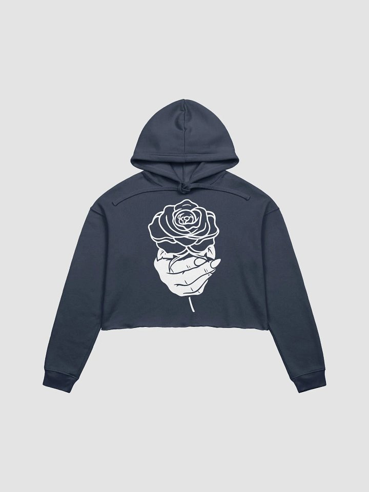 "Black Rose Beauty" Cropped Hoodie product image (1)
