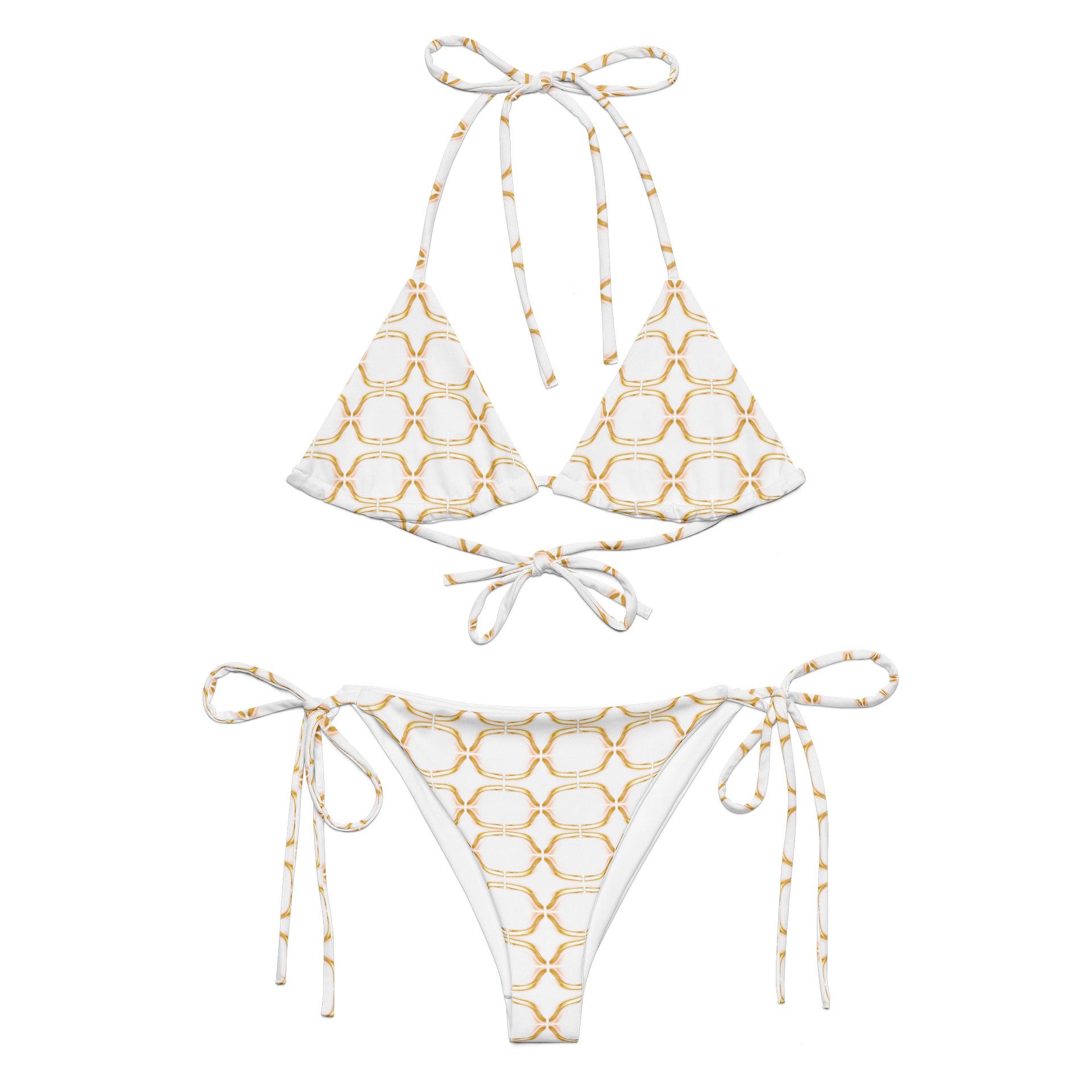 Golden Grace Ornament-Print Infinite Flame Bikini Set product image (5)
