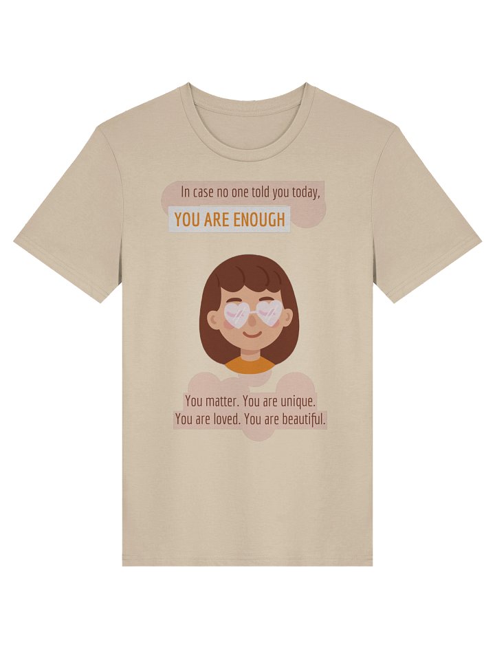 "You are enough" black t-shirt product image (4)