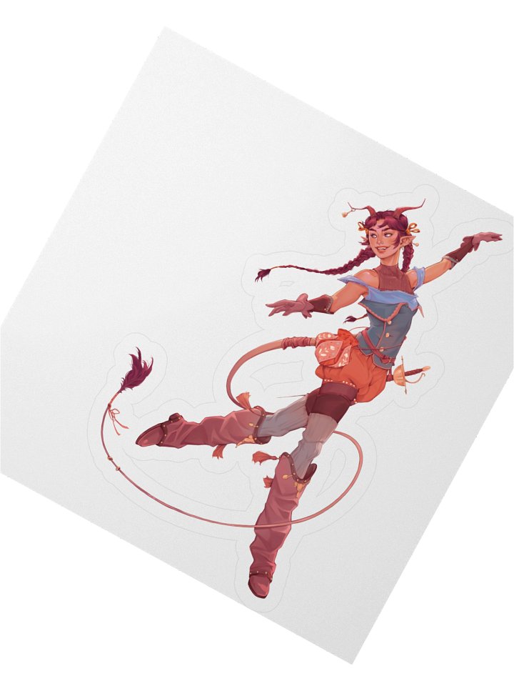 Joyful Tiefling Sticker product image (2)