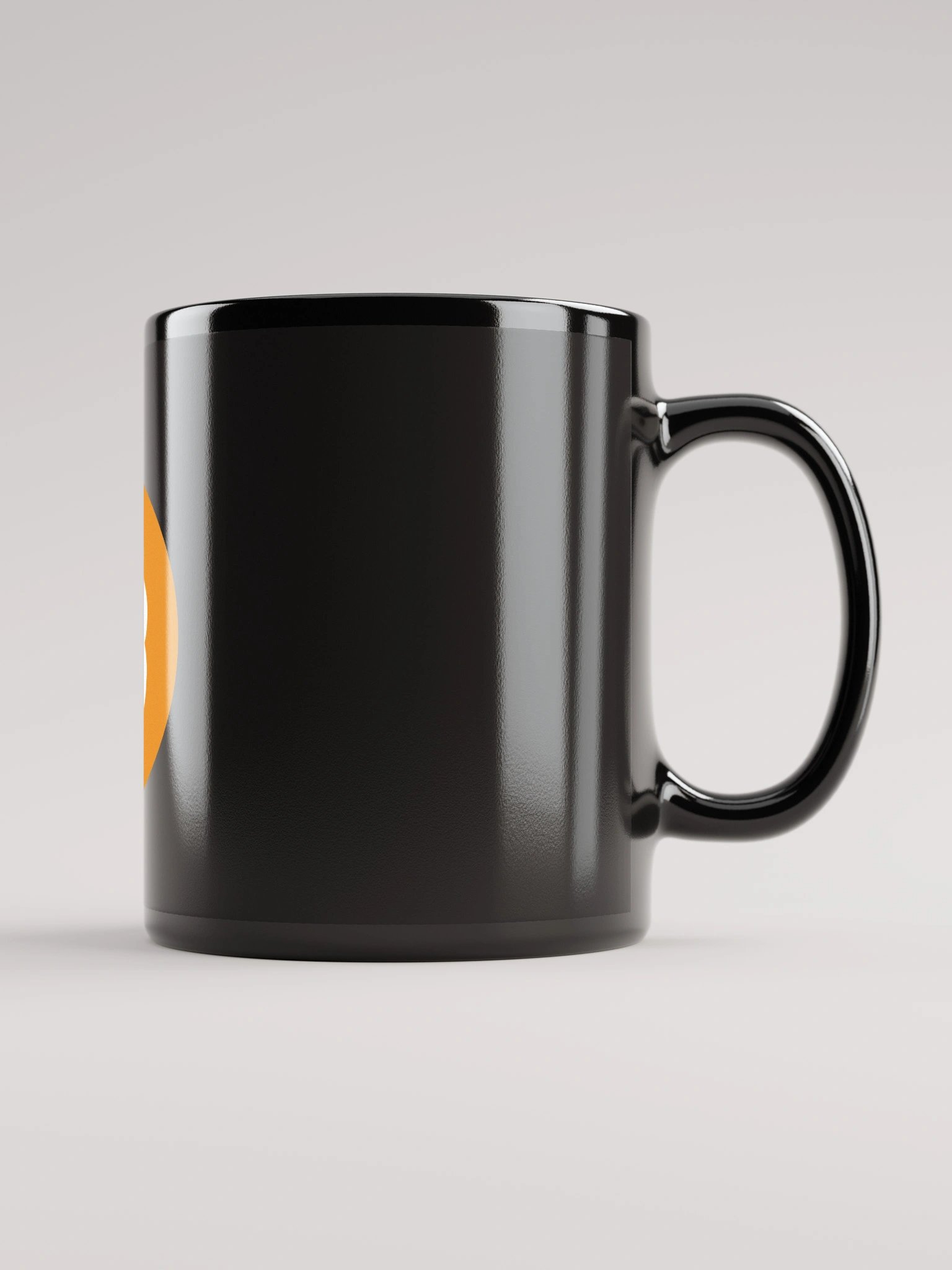 Bitcoin Symbol Black Glossy Mug product image (2)