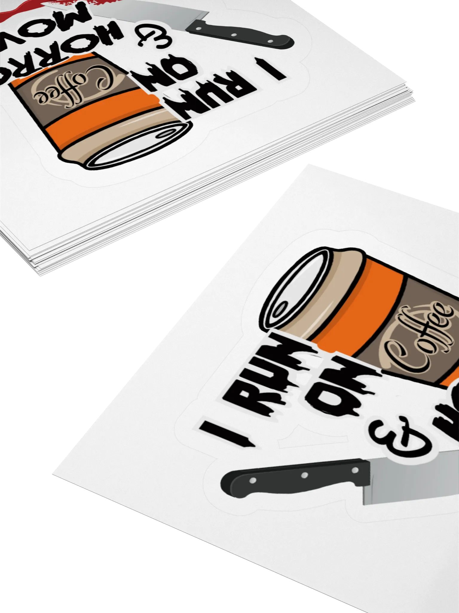 I Run on Horror Movies & Coffee Sticker product image (11)
