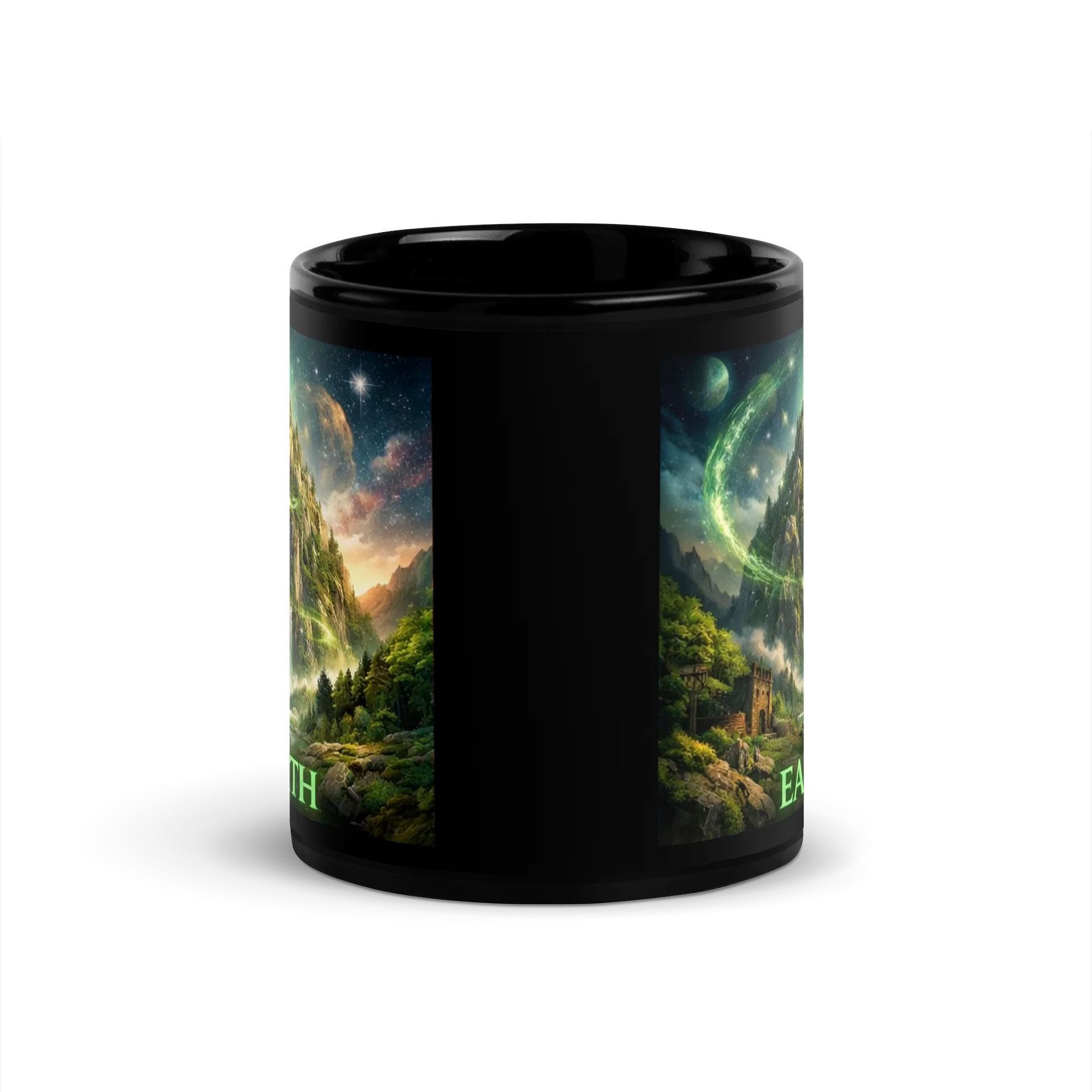 Ethereal Elements- Earth Black Glossy Mug product image (4)
