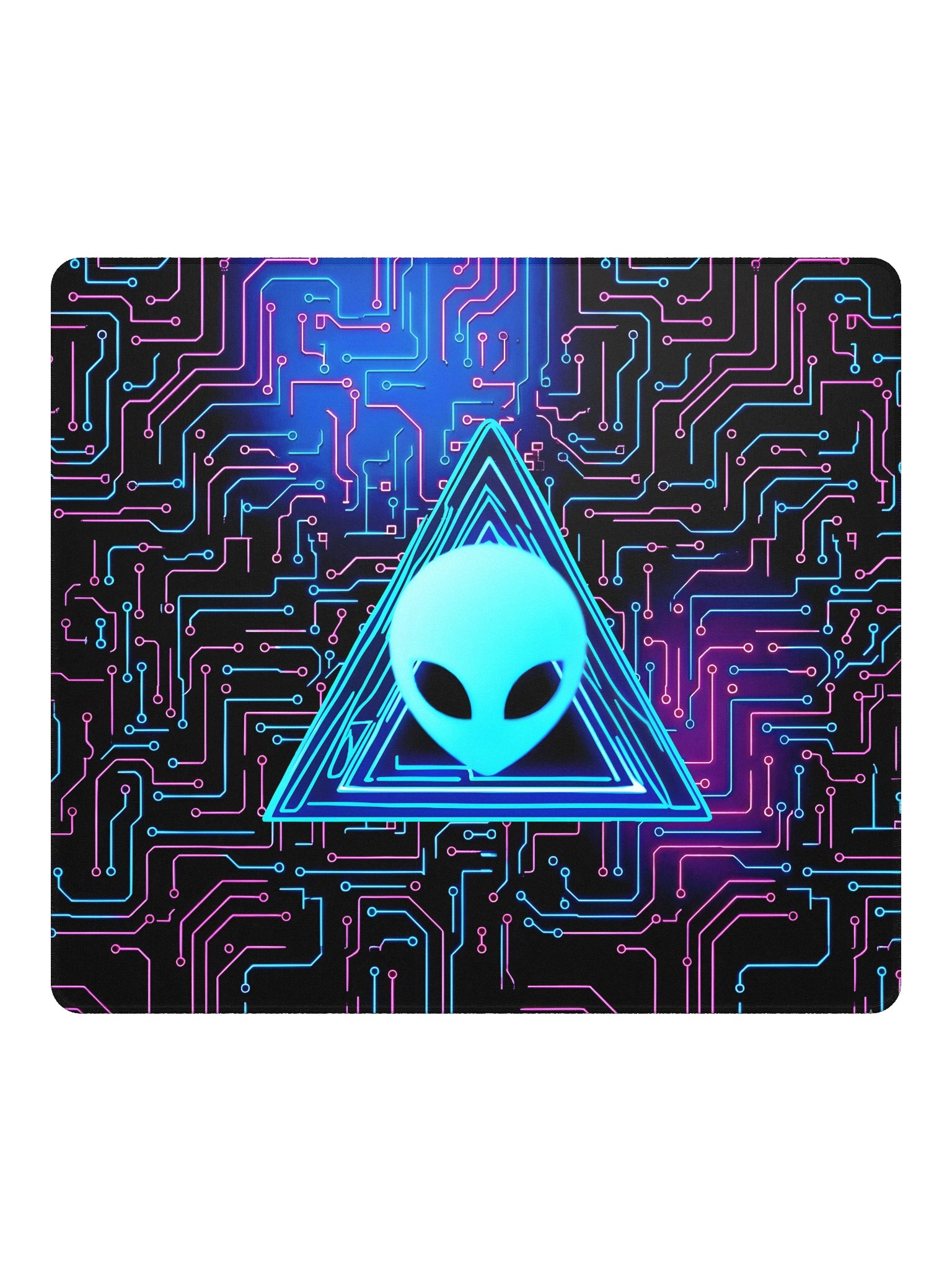 Neon Alien Circuit Gaming Mouse Pad product image (2)
