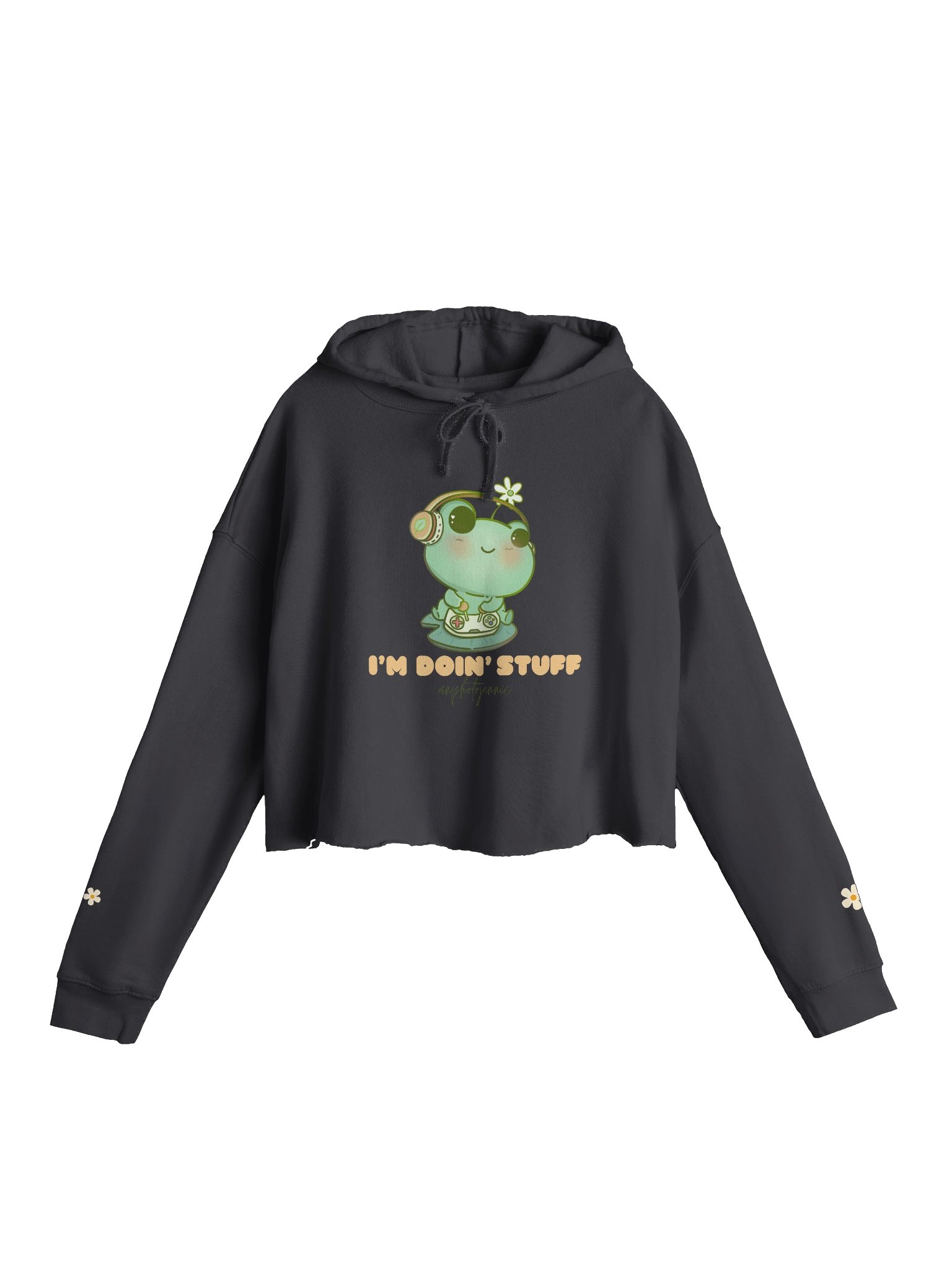 I'm Doin' Stuff Cropped Lightweight Hoodie product image (1)