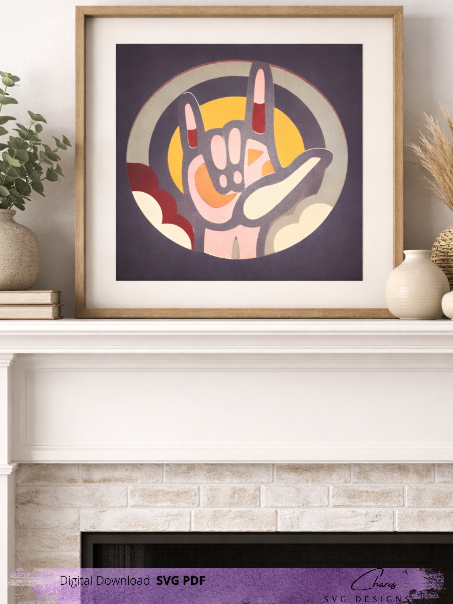ASL I Love You to Infinity SVG | 10 Layer Shadow Box SVG product image (3)