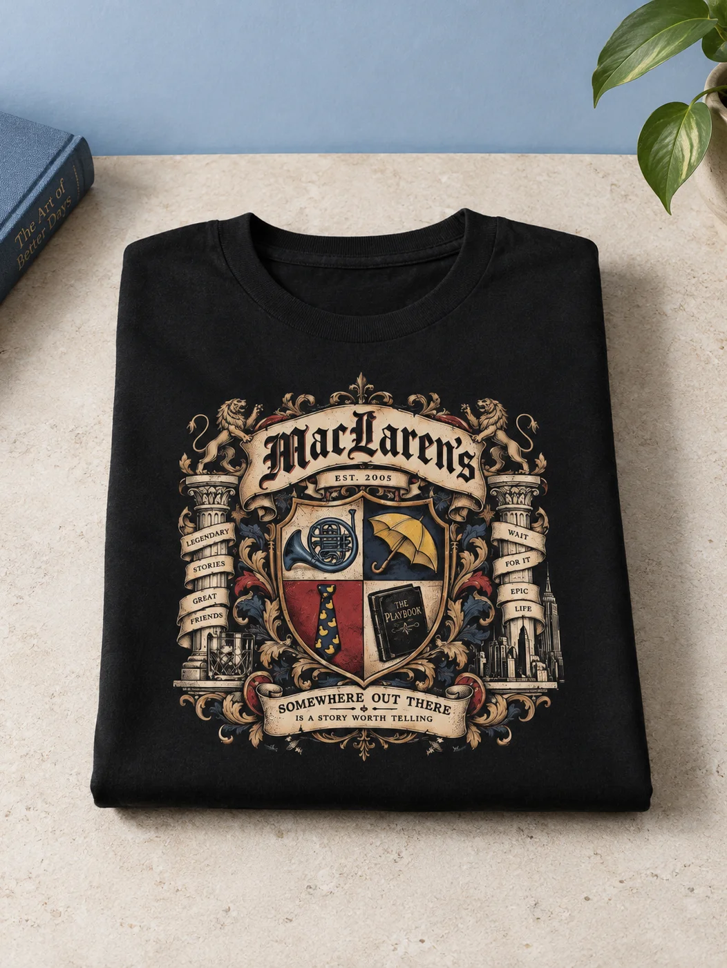 How I Met Your Mother MacLaren’s Pub T-Shirt, Black Heavyweight Cotton product image (2)