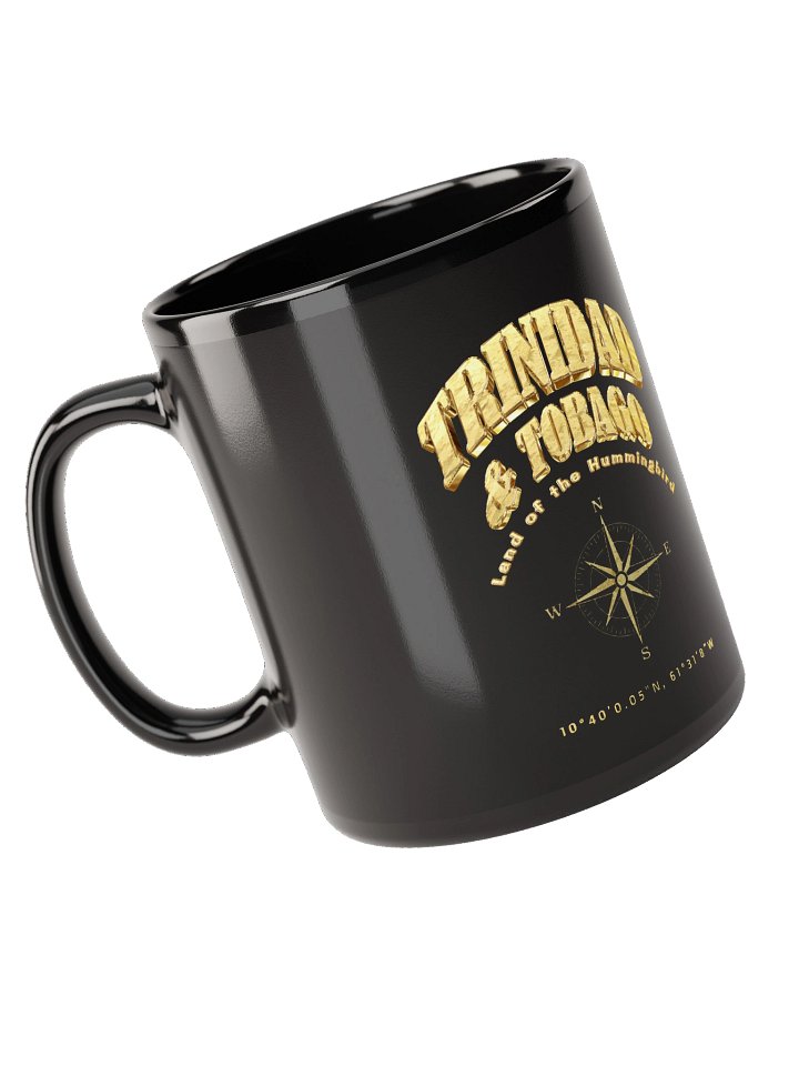 Compass - Trinidad and Tobago - Vintage Gold | Black Glossy Mug product image (1)