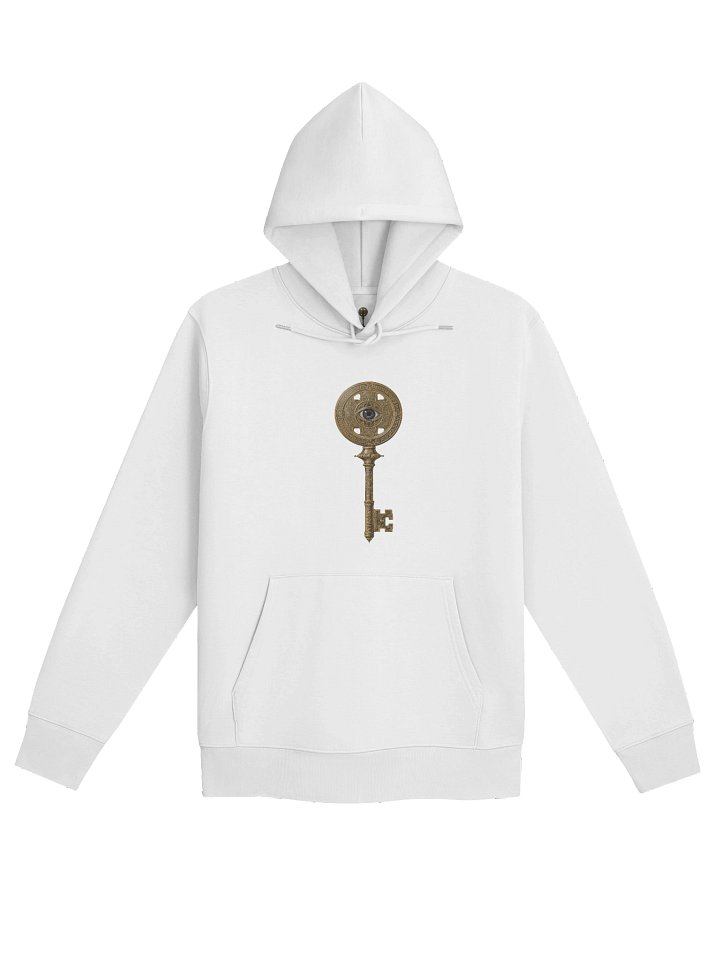 The Gatekeeper’s Key – White Monument Edition (Front & Back Print) | Organic Hoodie product image (1)