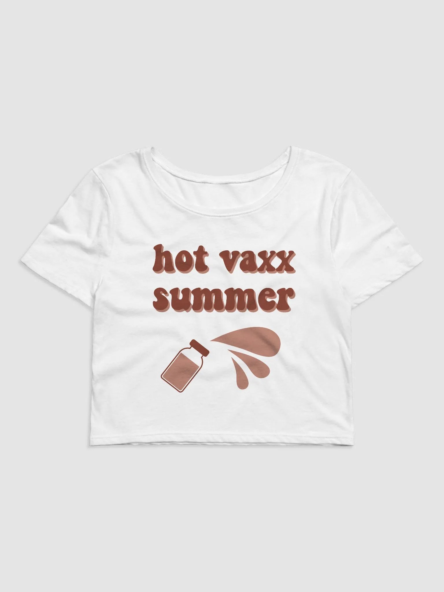 Vaccine Crop Tee (Pink & White) product image (1)