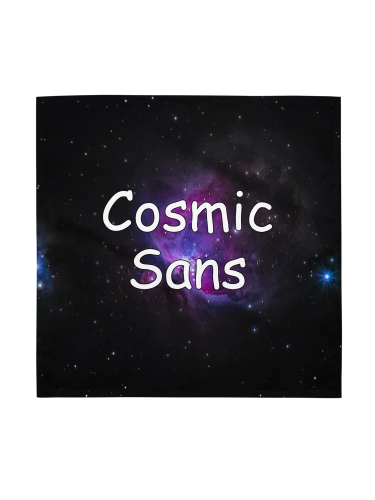 Cosmic Sans bandanas product image (1)