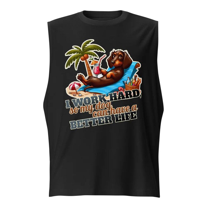 Work Hard – Dachshund Muscle Tank product image (1)