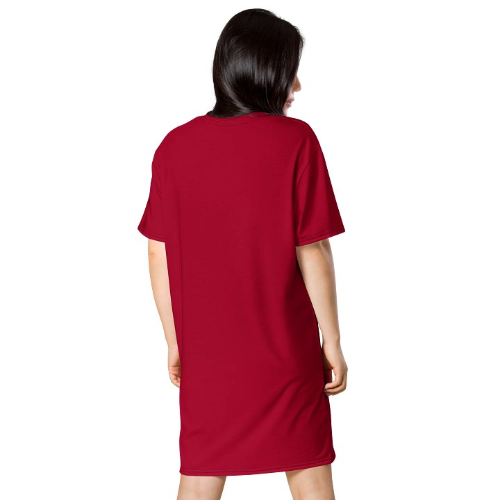 Carmine Oversized T-Shirt Dress | Stretchy Fabric | Casual or Formal Style | Sizes 2XS-6XL | Exclusive Design product image (2)