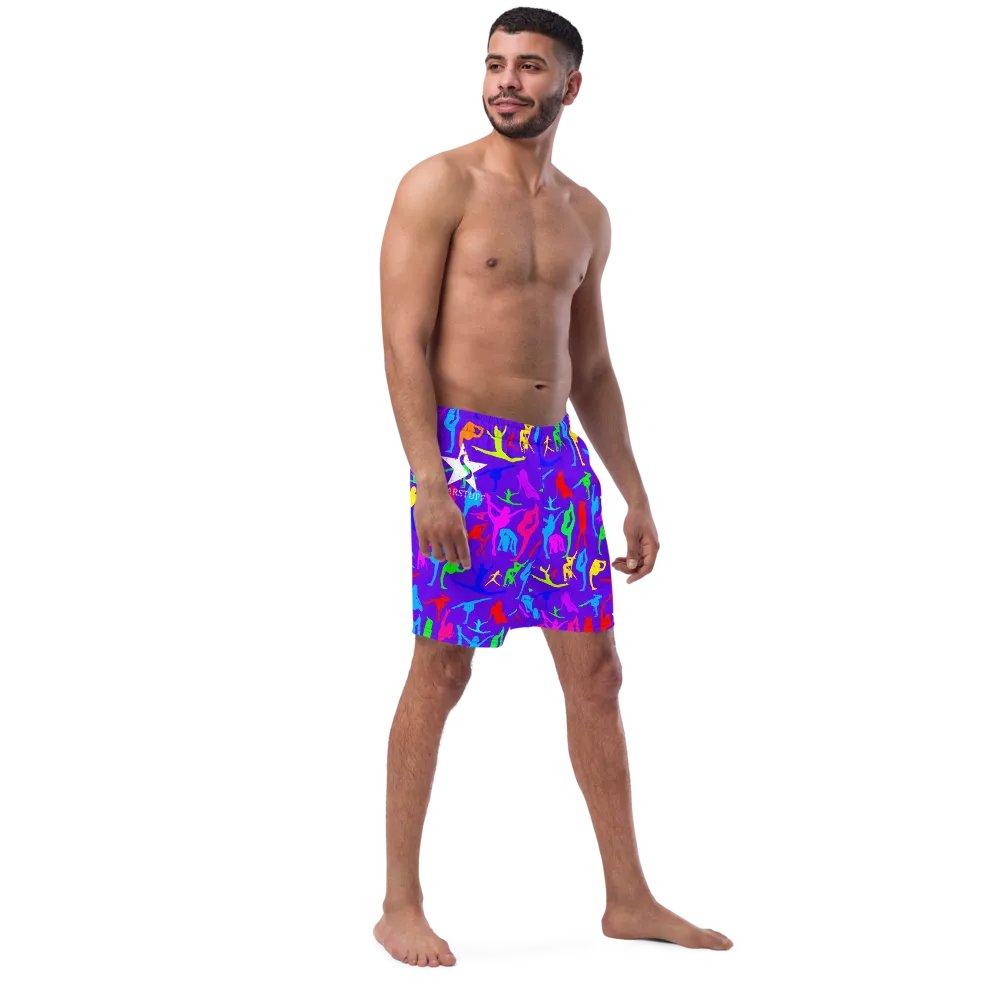 Purple Bright Flexible StarStuff Swim Trunks product image (7)