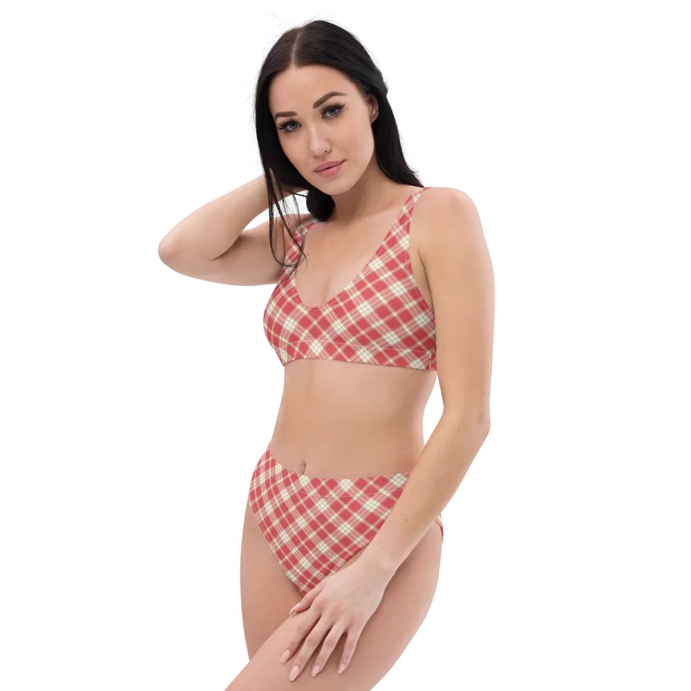 Coral Pink Plaid Bikini product image (8)