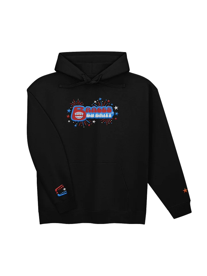 Braces By Britt® PATRIOTIC SIGNATURE HOODIE - Black product image (1)