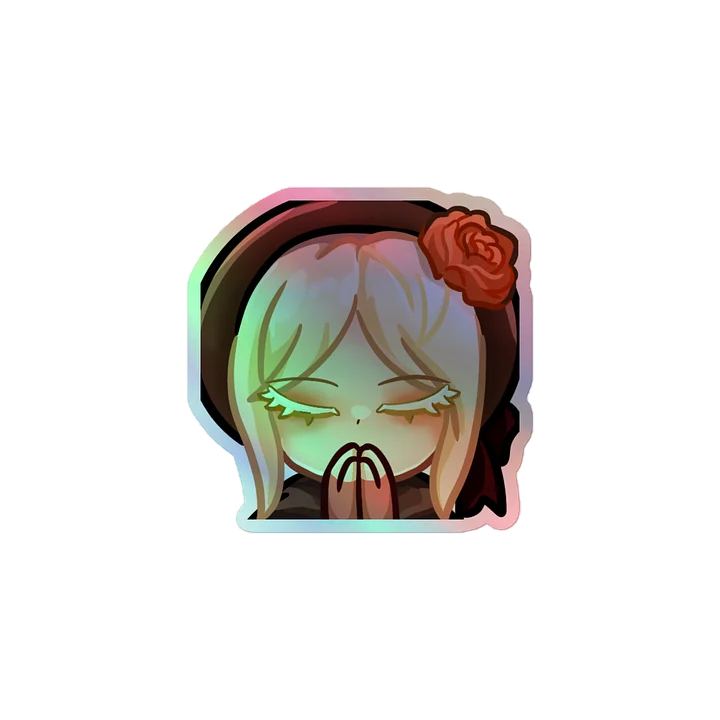 glasseyy pray holographic sticker product image (1)