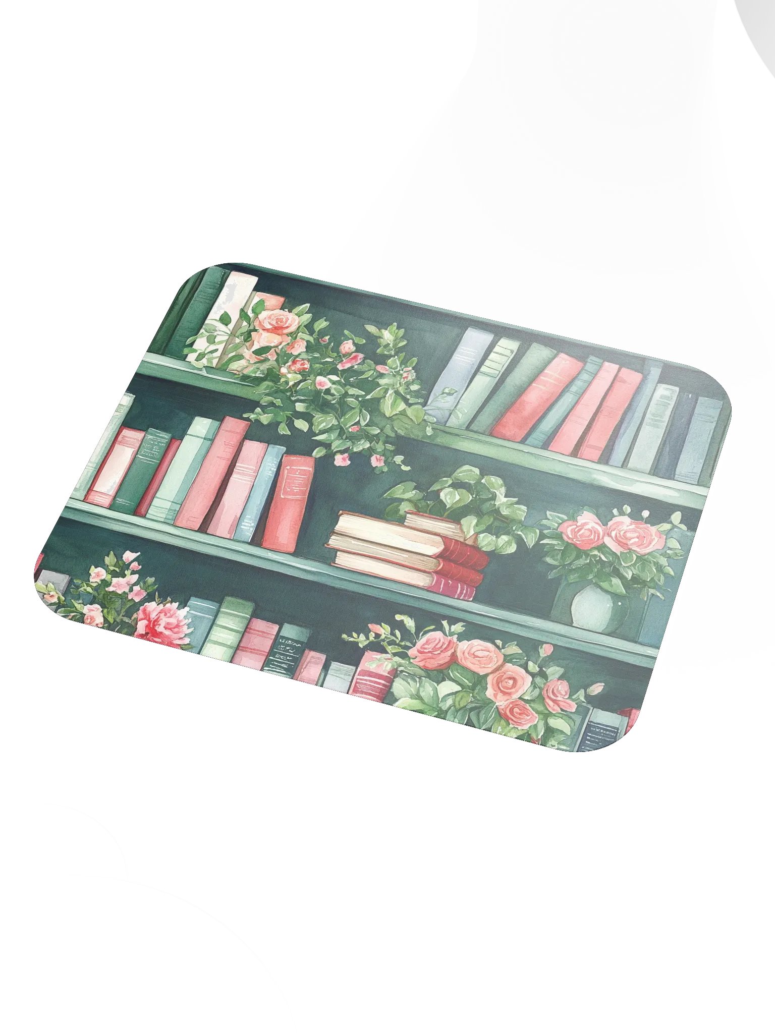 Green Bookshelf Mouse Pad by Treasure Pie product image (4)