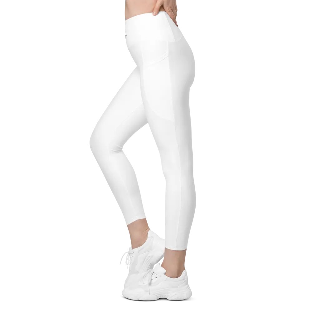 Astro High-Waisted Leggings with Pockets - White, Exclusive Design product image (6)