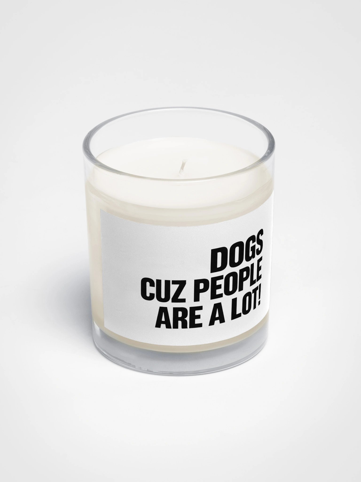 Funny Dog Lover Candle – Dogs Cuz People Are A Lot | Unscented Soy Candle Gift product image (2)