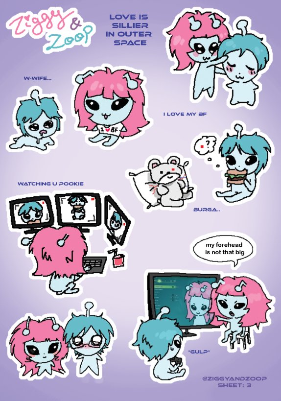[Funny love] Sticker Sheet: 3 product image (1)