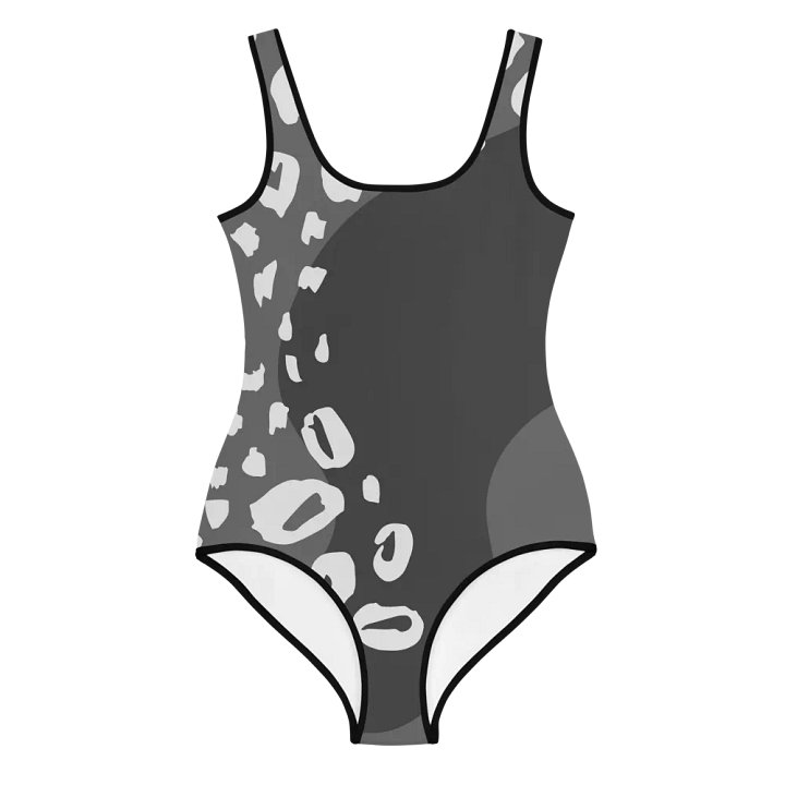 Grey Leopard Youth Swimsuit product image (1)