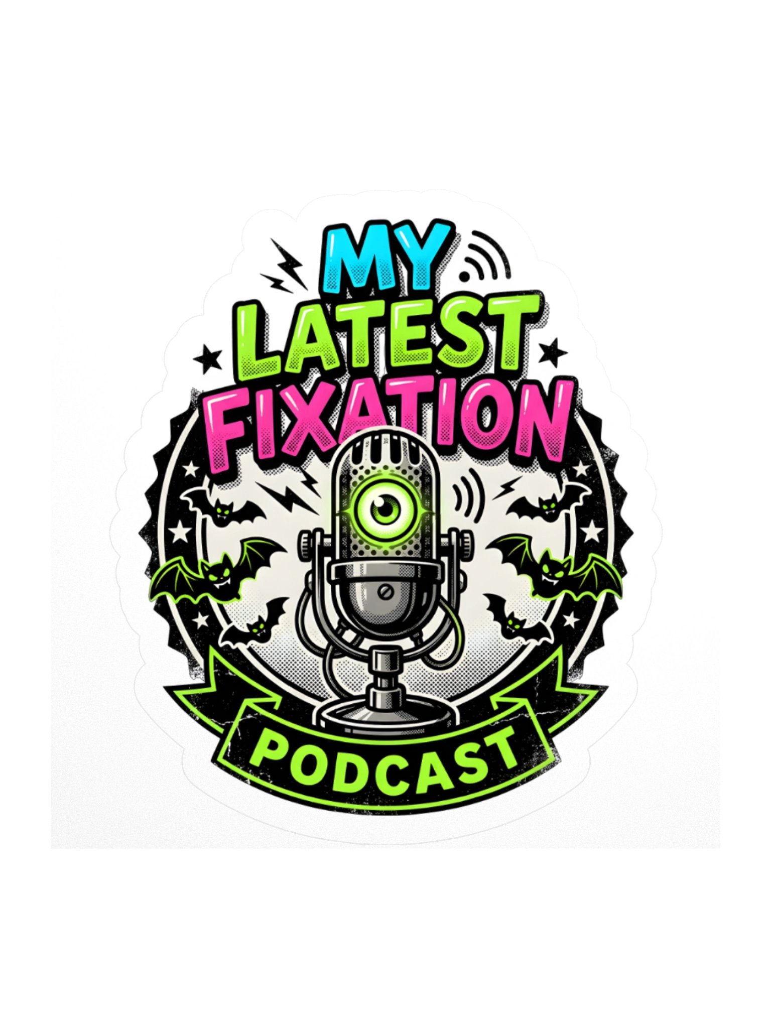My Latest Fixation Microphone Kiss Cut Sticker product image (1)