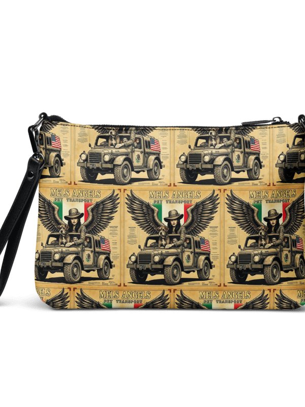 Mel’s Angels Vintage Crossbody Bag – All-Over Print Faux Leather Purse with Strap product image (8)
