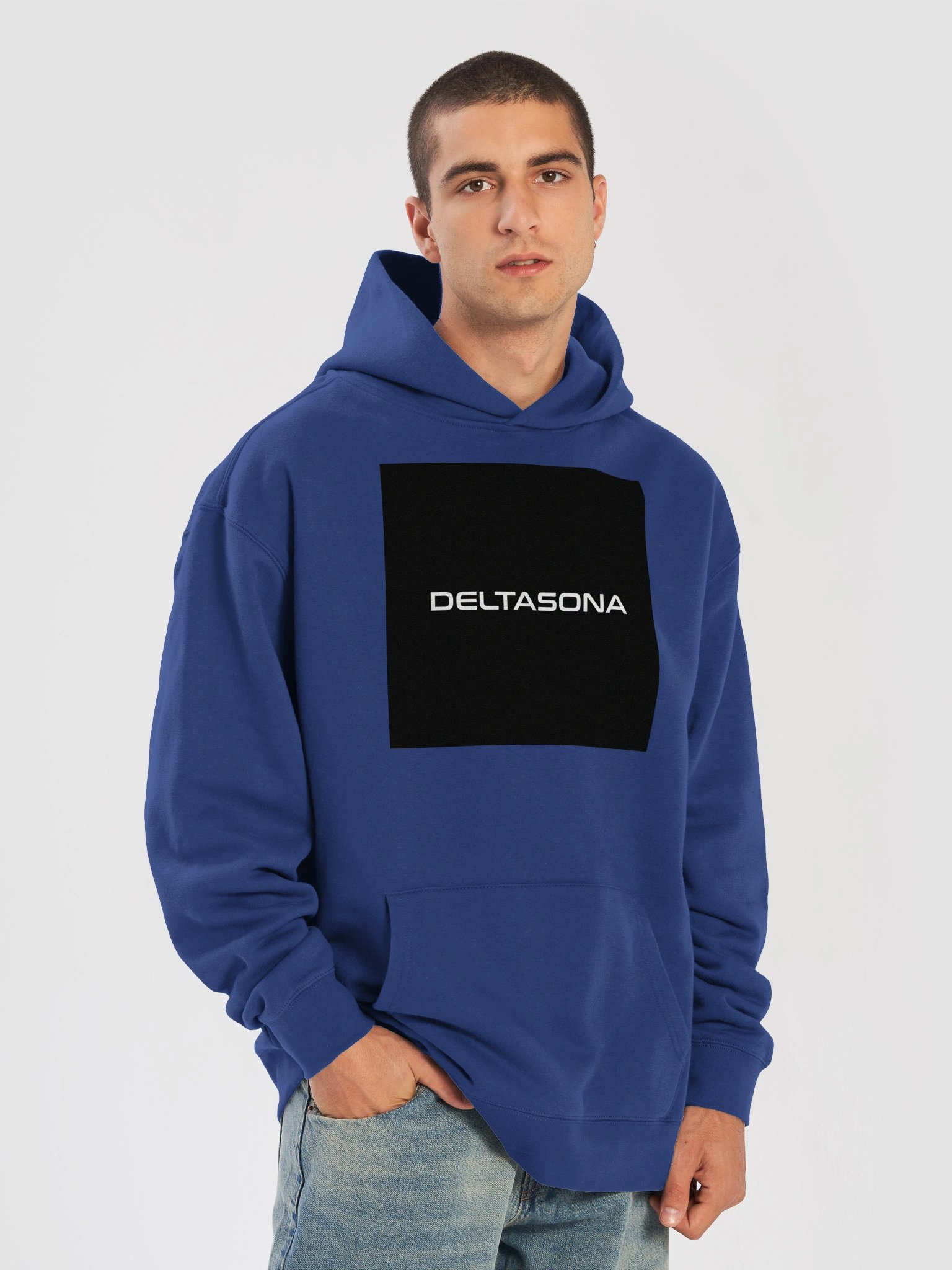 Deltasona Logo - Unisex Premium Hoodie (80% Cotton) - Blue product image (7)