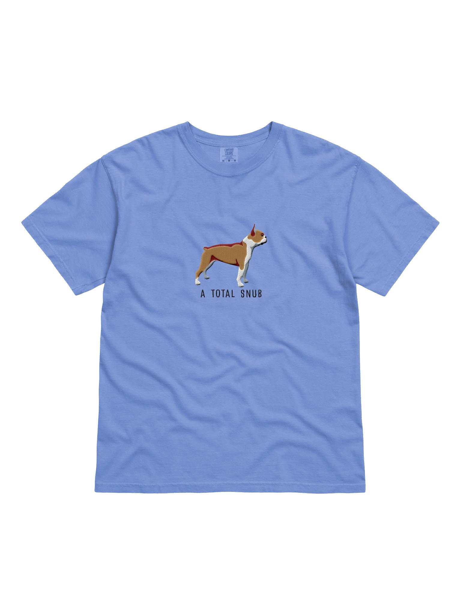 A Total Snub T-Shirt(Embroidered) of a Boston Terrier(Brown & White) product image (4)
