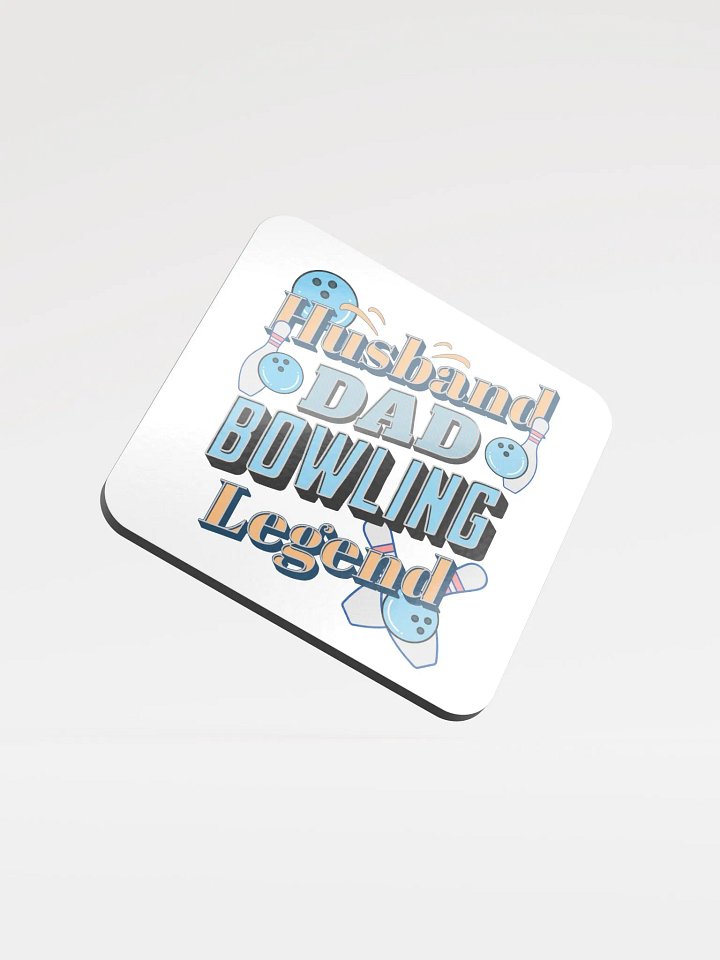 Husband Dad Bowling Legend Cork Coaster product image (2)