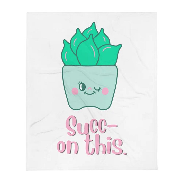 Sweet and Stabby Succulent Throw Blanket product image (1)