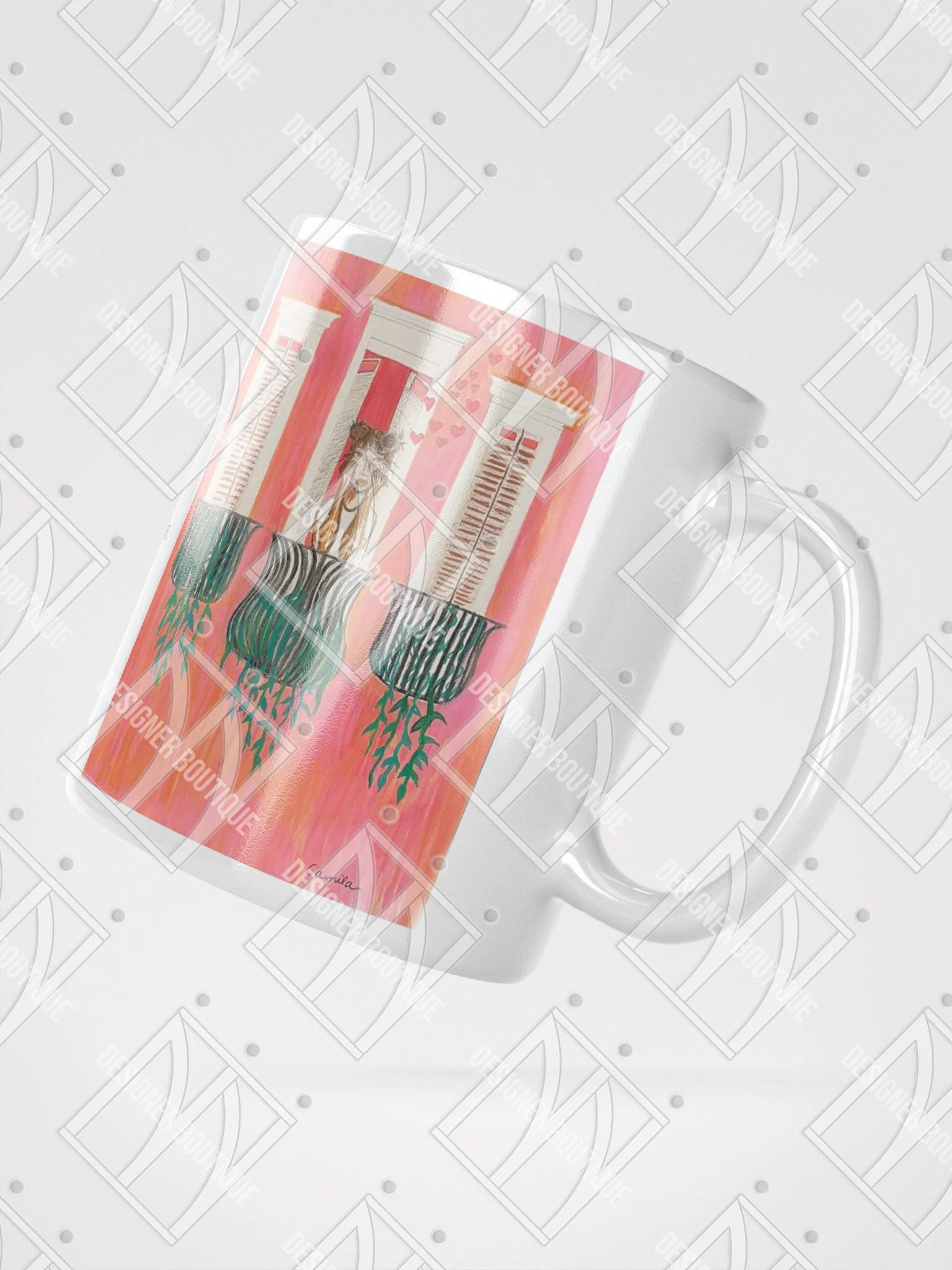 NN Designer Boutique x Camila Arraiza: Taza (Castaña) – Sabor a Amor y Café en el Viejo San Juan product image (3)