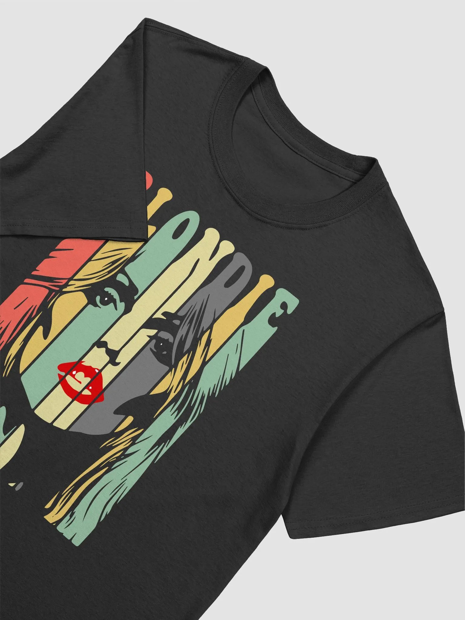 Pop Art Striped Face Unisex T-Shirt product image (10)