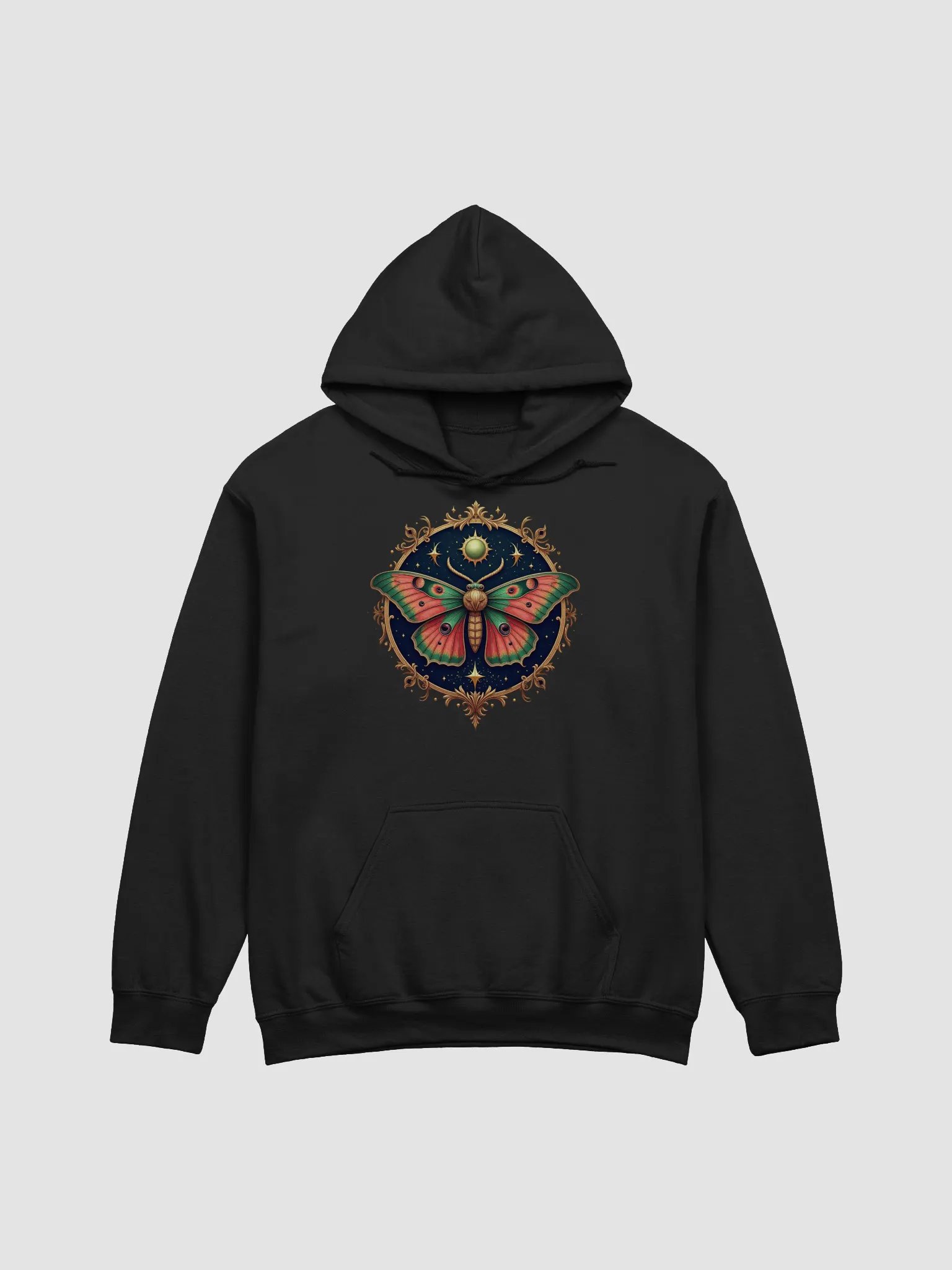 Mystical Moth with Celestial Sun and Stars Design product image (1)