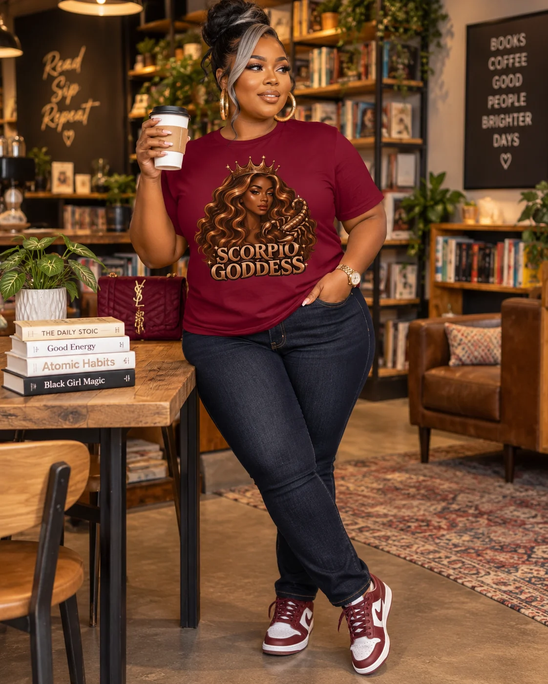 Scorpio Goddess Gold Zodiac Tee product image (19)