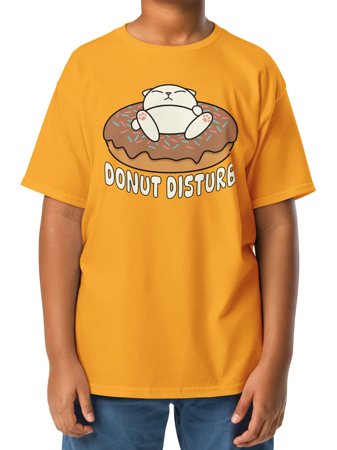 Donut Disturb Cat - Unisex Youth Heavyweight T-shirt product image (2)