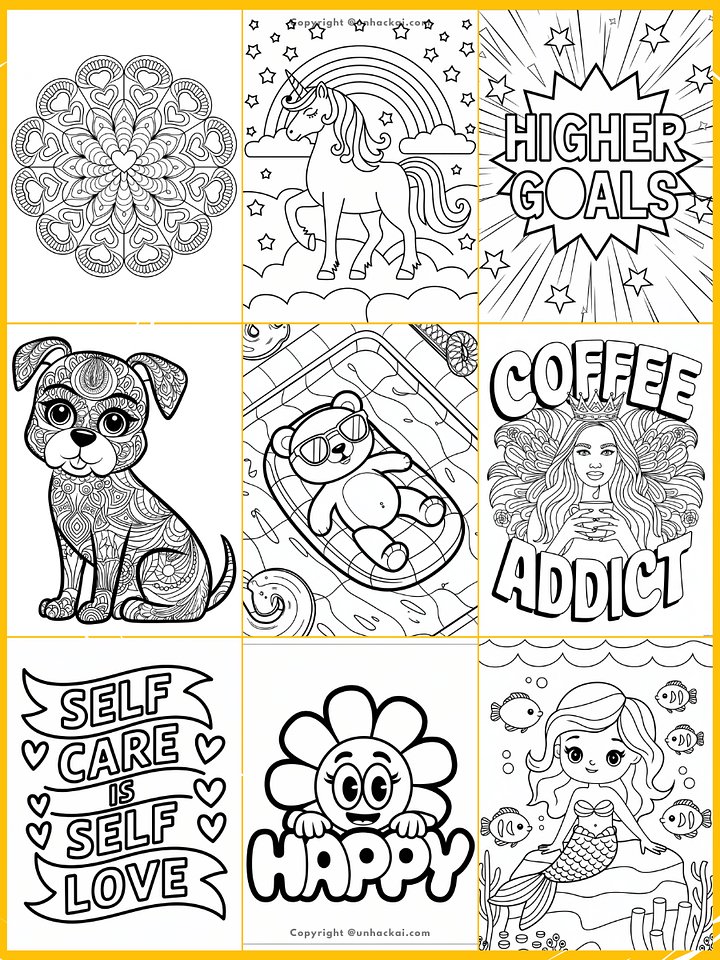 120+ Ideogram AI Coloring Book Prompts and Sub-Niches product image (2)