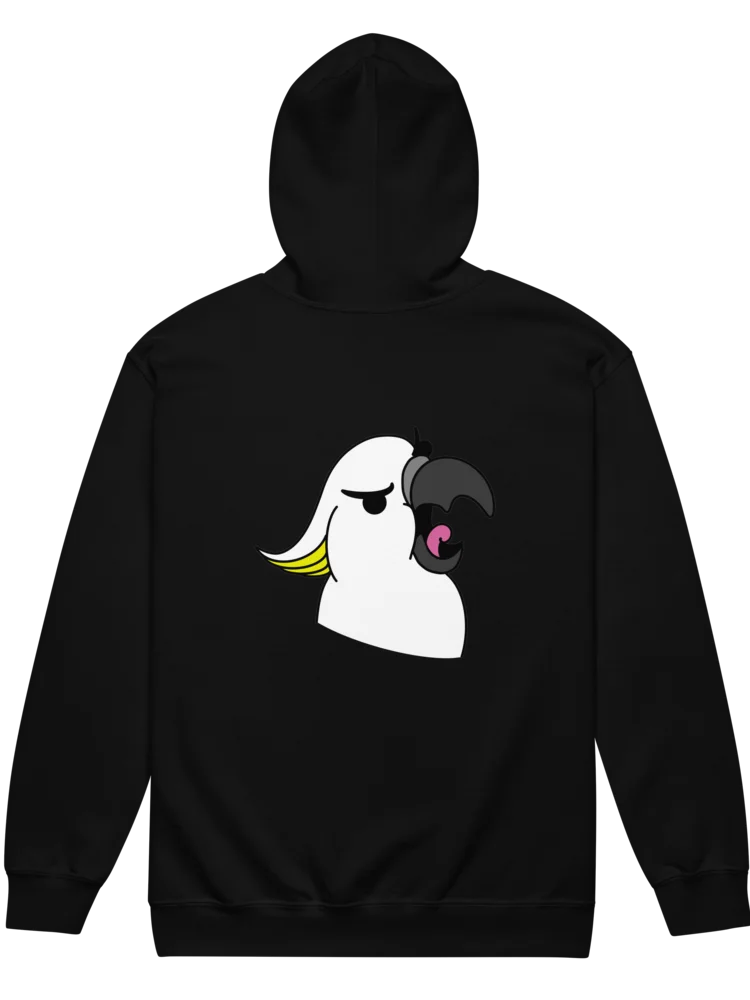 Screaming Cockatoo With Text on the Front Classic Zip Hoodie Multicolor product image (17)