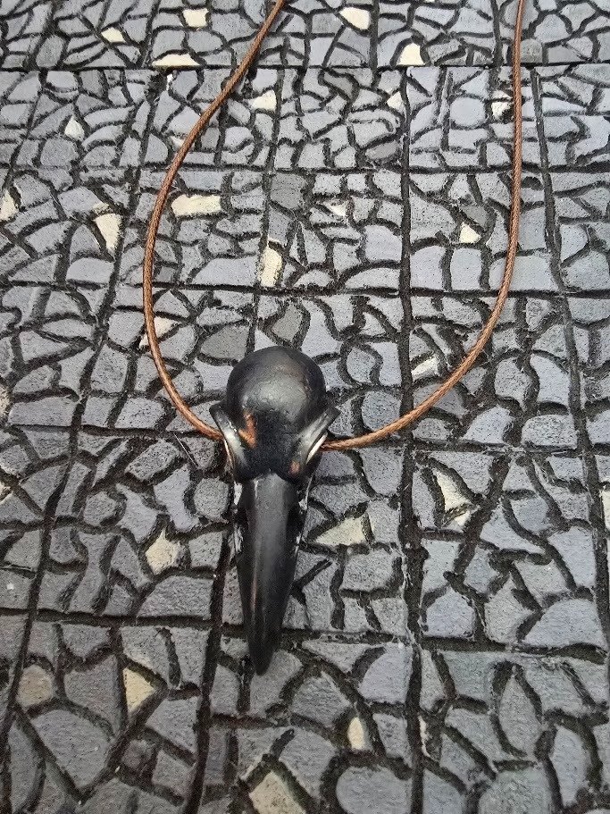 Crow Skull Necklace - dark product image (1)