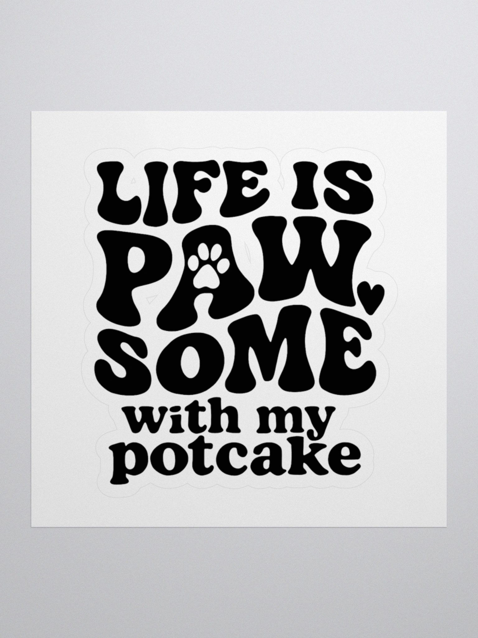 Pawsome Potcake Sticker product image (1)