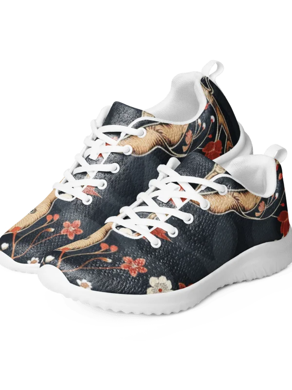 Japanese Vintage Floral Women's Athletic Shoes | Kimono Print Sneakers product image (1)