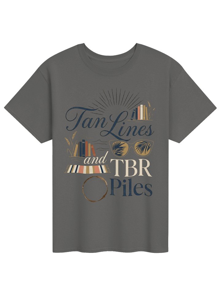 Tan Lines and TBR Piles Summer Beach Reader T-Shirt for Book Lovers product image (1)