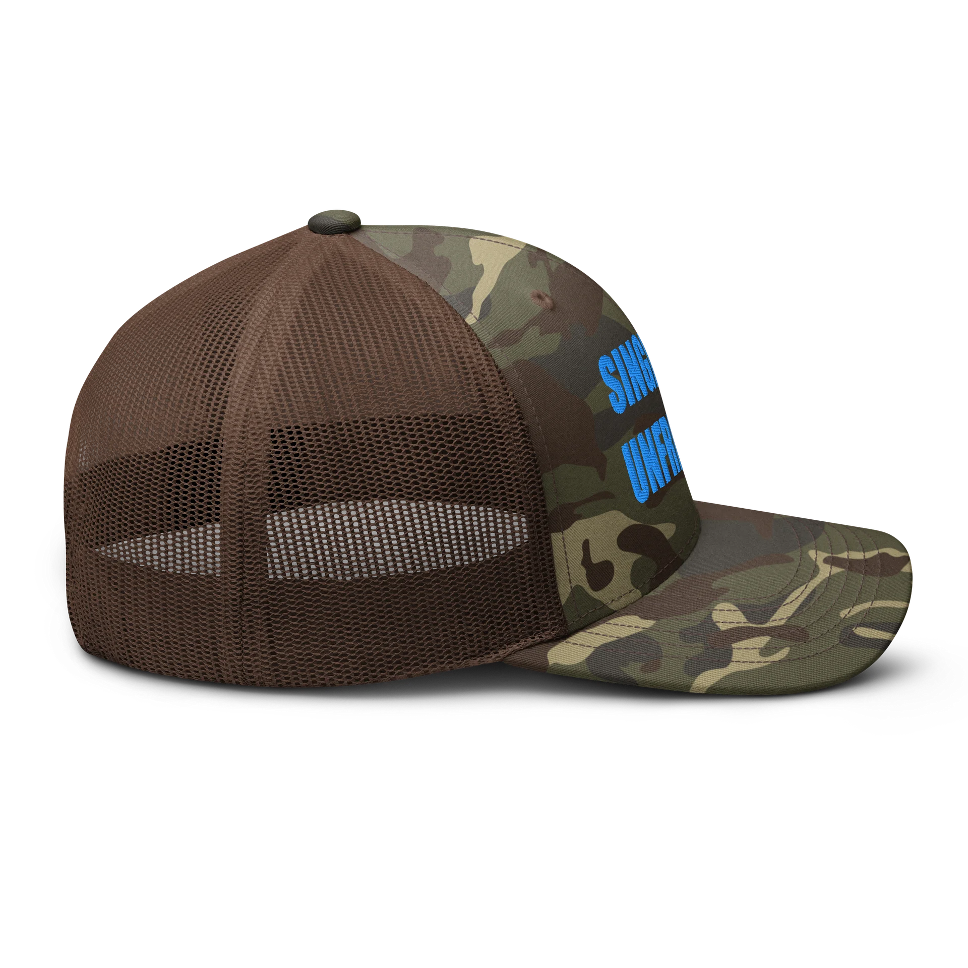 SINGLE BUT UNFRIENDLY BLUE CAMO HAT product image (5)