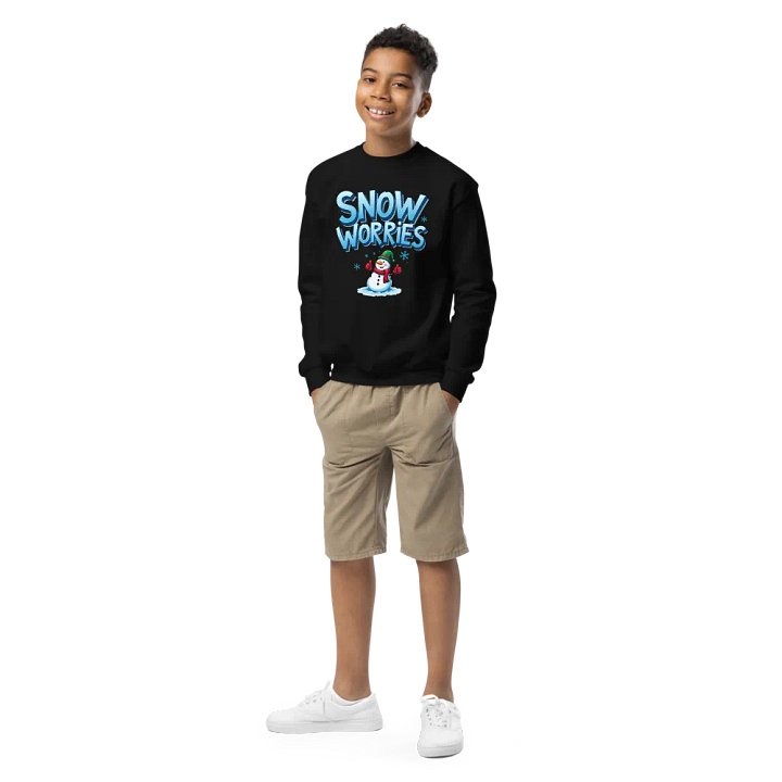 Snow Worries Youth Crew Neck Sweatshirt product image (1)