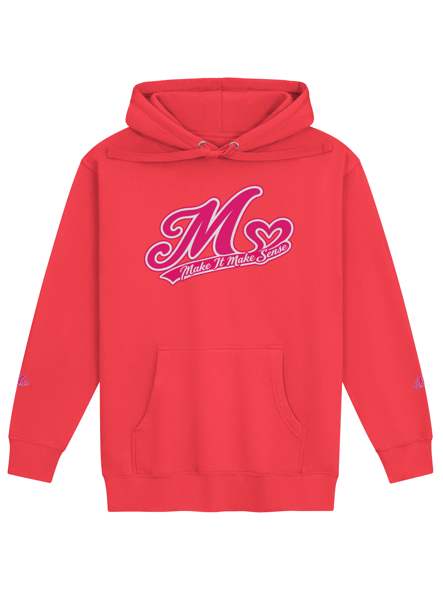 Make It Make Sense Pink Heart Logo Hoodie product image (1)