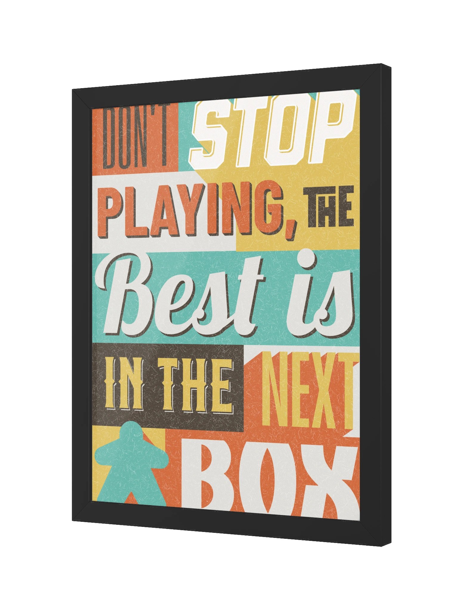 Retro Ransom Note Collage Board Game Room - FRAMED product image (2)