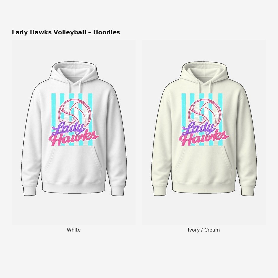 Neon Volleyball Hawks Hoodie product image (2)